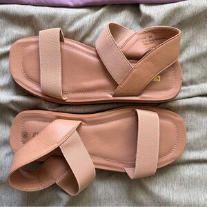 Cushionaire Nude Platform Sandals